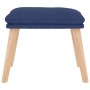 Sillón de relax con reposapiés tela azul de vidaXL, Sillones - Ref: Foro24-3097346, Precio: 134,52 €, Descuento: %