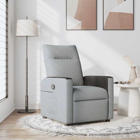 Sillón reclinable de tela gris claro en Sillones | Comprar online en Foru.es