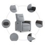 Sillón reclinable de tela gris claro en Sillones | Comprar online en Foru.es