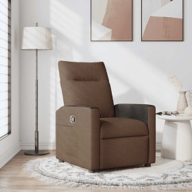 Sillón reclinable de tela marrón en Sillones | Comprar online en Foru.es