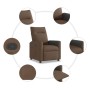 Sillón reclinable de tela marrón en Sillones | Comprar online en Foru.es