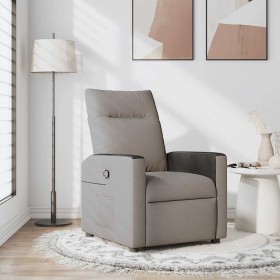 Sillón reclinable de tela gris taupe en Sillones | Comprar online en Foru.es