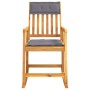 Silla mecedora con cojines madera maciza acacia de vidaXL, Sillas de jardín - Ref: Foro24-360026, Precio: 110,98 €, Descuento: %