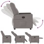 Sillón reclinable de tela gris taupe en Sillones | Comprar online en Foru.es
