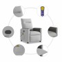 Sillón de masaje reclinable de tela gris nube en Sillones | Comprar online en Foru.es