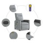 Sillón reclinable de masaje de tela gris claro en Sillones | Comprar online en Foru.es