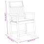 Silla mecedora con cojines madera maciza acacia de vidaXL, Sillas de jardín - Ref: Foro24-360026, Precio: 110,98 €, Descuento: %