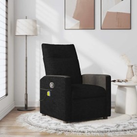 Sillón reclinable de masaje de tela negro en Sillones | Comprar online en Foru.es