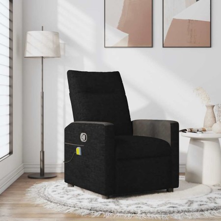 Sillón reclinable de masaje de tela negro en Sillones | Comprar online en Foru.es