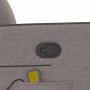 Sillón de masaje reclinable de tela gris taupé en Sillones | Comprar online en Foru.es
