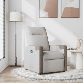 Sillón reclinable de tela gris nube en Sillones | Comprar online en Foru.es