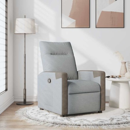 Sillón reclinable de tela gris claro en Sillones | Comprar online en Foru.es