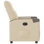 Sillón reclinable de tela crema en Sillones | Comprar online en Foru.es