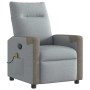 Sillón reclinable de masaje de tela gris claro en Sillones | Comprar online en Foru.es