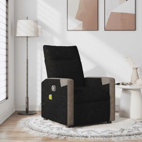 Sillón reclinable de masaje de tela negro en Sillones | Comprar online en Foru.es