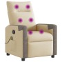 Sillón de masaje reclinable de tela crema en Sillones | Comprar online en Foru.es