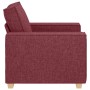 Sillón de tela color rojo vino 60 cm en Sofás | Comprar online en Foru.es