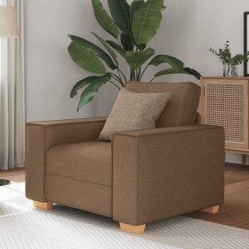 Sillón sofá de tela marrón de 60 cm en Sofás | Comprar online en Foru.es