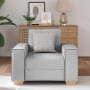 Sillón sofá de tela gris nube de 60 cm en Sofás | Comprar online en Foru.es