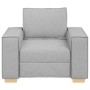 Sillón sofá de tela gris nube de 60 cm en Sofás | Comprar online en Foru.es