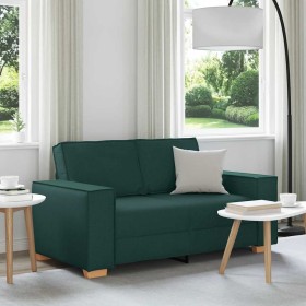Sofá de 2 plazas  de tela verde oscuro, 120 cm en Sofás | Comprar online en Foru.es