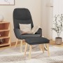 Sillón de relax con taburete tela gris oscuro de vidaXL, Sillones - Ref: Foro24-3097343, Precio: 133,87 €, Descuento: %