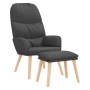 Sillón de relax con taburete tela gris oscuro de vidaXL, Sillones - Ref: Foro24-3097343, Precio: 133,87 €, Descuento: %