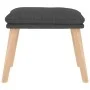 Relaxation armchair with dark gray fabric stool by vidaXL, Armchairs - Ref: Foro24-3097343, Price: 132,33 €, Discount: %