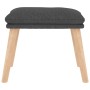 Sillón de relax con taburete tela gris oscuro de vidaXL, Sillones - Ref: Foro24-3097343, Precio: 133,87 €, Descuento: %