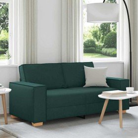 Sofá de 2 plazas  de tela verde oscuro, 140 cm en Sofás | Comprar online en Foru.es