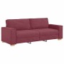 Sofá de 3 plazas  de tela color rojo vino, 180 cm en Sofás | Comprar online en Foru.es