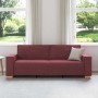 Sofá de 3 plazas  de tela color rojo vino, 180 cm en Sofás | Comprar online en Foru.es