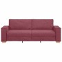 Sofá de 3 plazas  de tela color rojo vino, 180 cm en Sofás | Comprar online en Foru.es