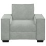 Sillón sofá gris claro 60 cm terciopelo en Sofás | Comprar online en Foru.es