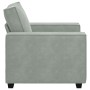 Sillón sofá gris claro 60 cm terciopelo en Sofás | Comprar online en Foru.es