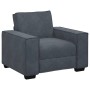 Sillón de terciopelo gris oscuro  60 cm en Sofás | Comprar online en Foru.es