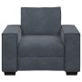 Sillón de terciopelo gris oscuro  60 cm en Sofás | Comprar online en Foru.es