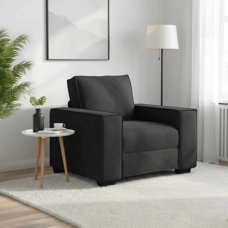 Sillón de terciopelo negro 60 cm en Sofás | Comprar online en Foru.es