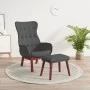 Sillón de relax con taburete tela gris oscuro de vidaXL, Sillones - Ref: Foro24-3097724, Precio: 146,37 €, Descuento: %