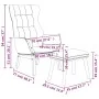 Sillón de relax con taburete tela gris oscuro de vidaXL, Sillones - Ref: Foro24-3097724, Precio: 146,37 €, Descuento: %