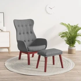 Sillón de relax con taburete tela gris claro de vidaXL, Sillones - Ref: Foro24-3097723, Precio: 147,10 €, Descuento: %