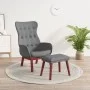 Sillón de relax con taburete tela gris claro de vidaXL, Sillones - Ref: Foro24-3097723, Precio: 147,10 €, Descuento: %