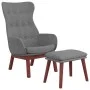 Entspannungssessel mit hellgrauem Stoffhocker von vidaXL, Sessel - Ref: Foro24-3097723, Preis: 147,10 €, Rabatt: %