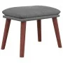 Sillón de relax con taburete tela gris claro de vidaXL, Sillones - Ref: Foro24-3097723, Precio: 147,10 €, Descuento: %