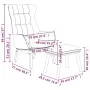 Sillón de relax con taburete tela gris claro de vidaXL, Sillones - Ref: Foro24-3097723, Precio: 147,10 €, Descuento: %