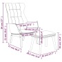 Sillón de relax con taburete tela gris claro de vidaXL, Sillones - Ref: Foro24-3097723, Precio: 148,98 €, Descuento: %