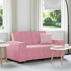 Sofá de 2 plazas terciopelo rosa 120 cm en Sofás | Comprar online en Foru.es