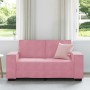 Sofá de 2 plazas terciopelo rosa 120 cm en Sofás | Comprar online en Foru.es