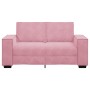 Sofá de 2 plazas terciopelo rosa 120 cm en Sofás | Comprar online en Foru.es