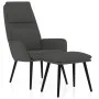 Sillón de relax con taburete tela gris oscuro de vidaXL, Sillones - Ref: Foro24-3097769, Precio: 126,84 €, Descuento: %